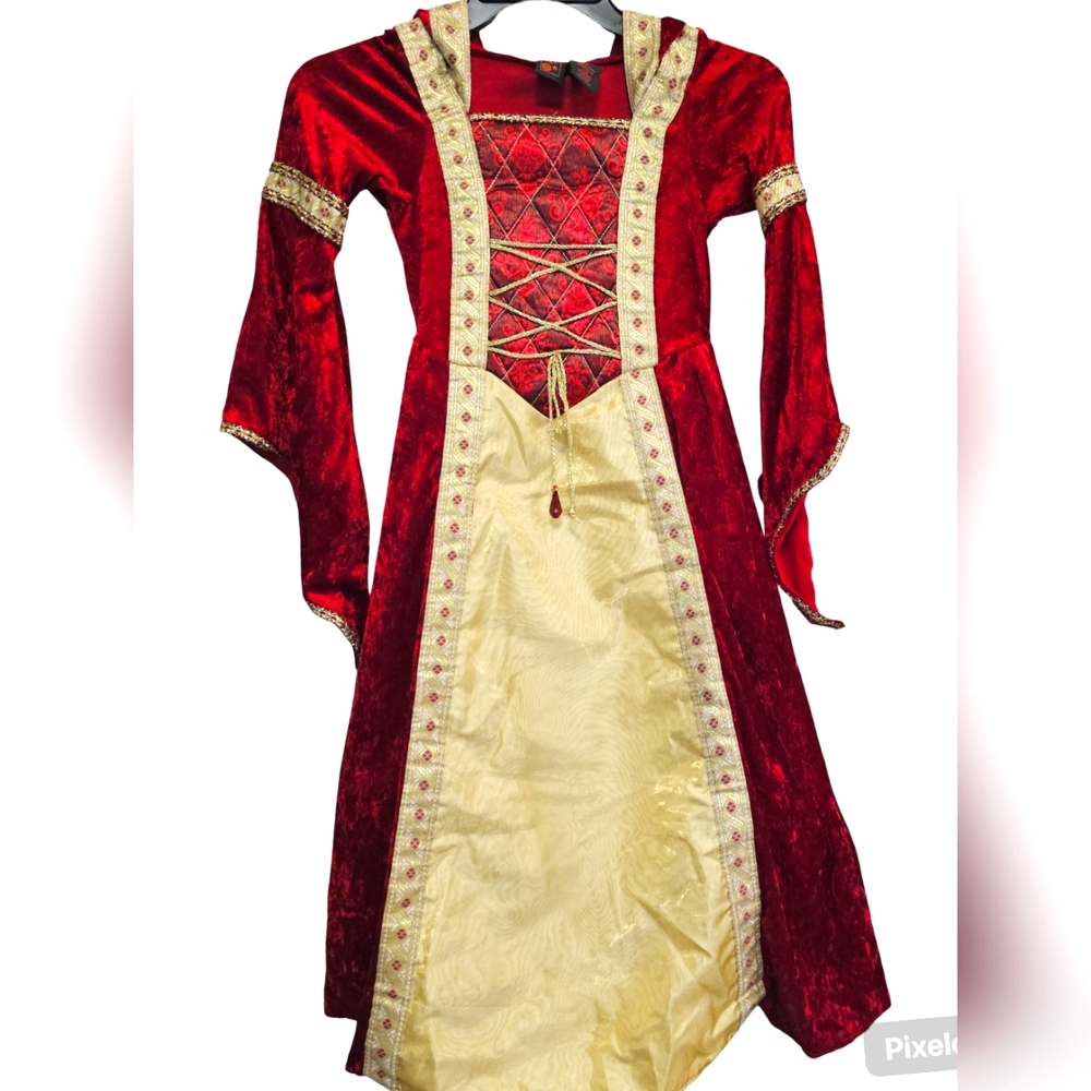 Renaissance Medieval Princess Costume Halloween Carnival Party Girls Size S(4)